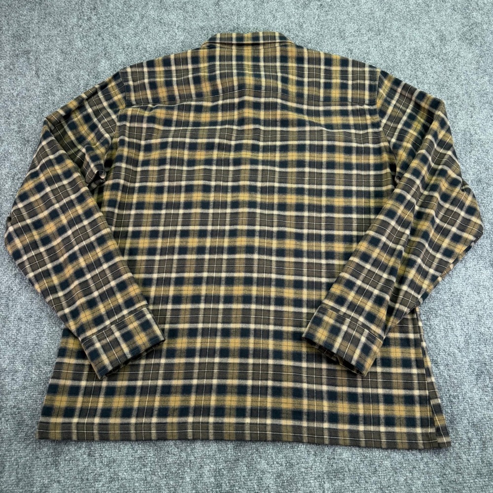 Kuhl Flannel Shirt Mens XL Brown Plaid Dillingr Cotton Tencel Soft Button Up - Picture 11 of 12